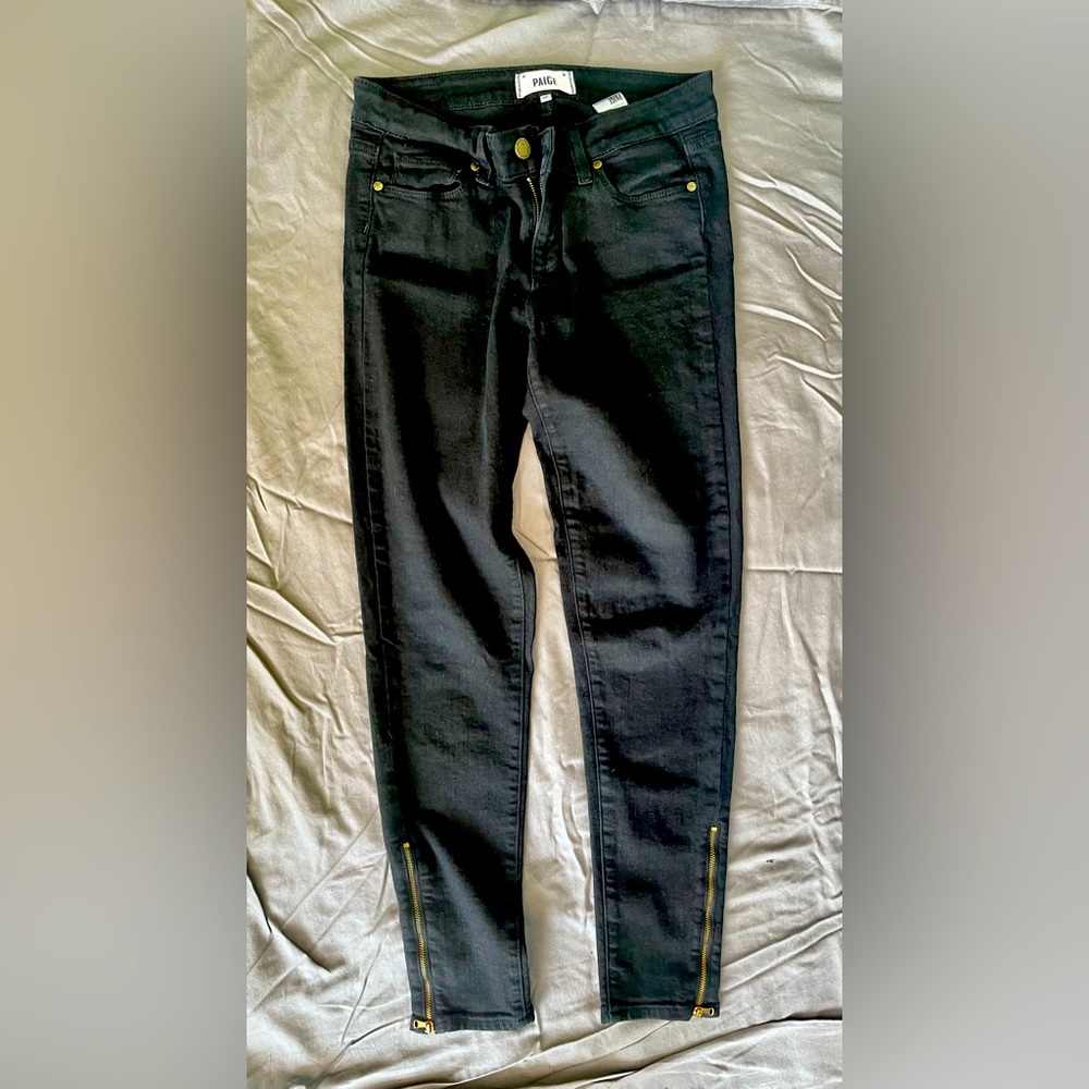 Timeless black Paige denim that fit like a glove